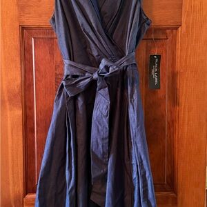 Black Label Asymmetrical Navy Dress